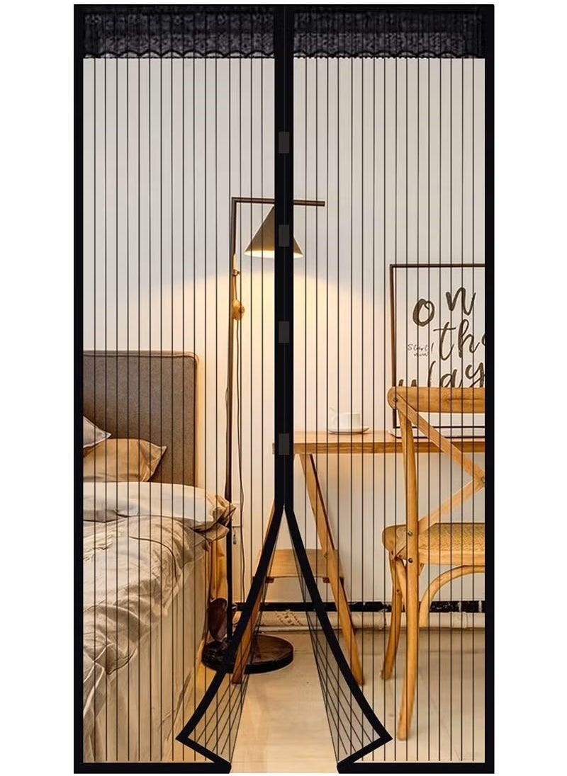 Magnetic Screen Door Heavy Duty Anti Mosquito Mesh Automatic Closing Mosquito Net Portable Mesh No Drilling Fly Repellent Insects 120 X 220CM