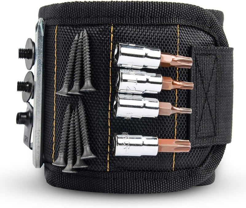 GOOACC GOOACC Magnetic Wristband with 15 Strong Magnets for Holding Screws Nails Drill Bits Holding Tools Best Unique Tool Gift for DIY Handyman Father Dad Husband Boyfriend Men Women2 years Warranty - Image 1