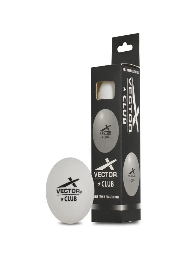 فيكتور أكس كرات تنس طاولة Vector X Club 1 Star Premium ABS مصنوعة من البلاستيك، عبوة من 3 كرات | كرات تنس طاولة عالية الأداء للمباريات الاحترافية والتدريب | مثالية للبالغين والأطفال (أبيض) - علبة واحدة - Image 3