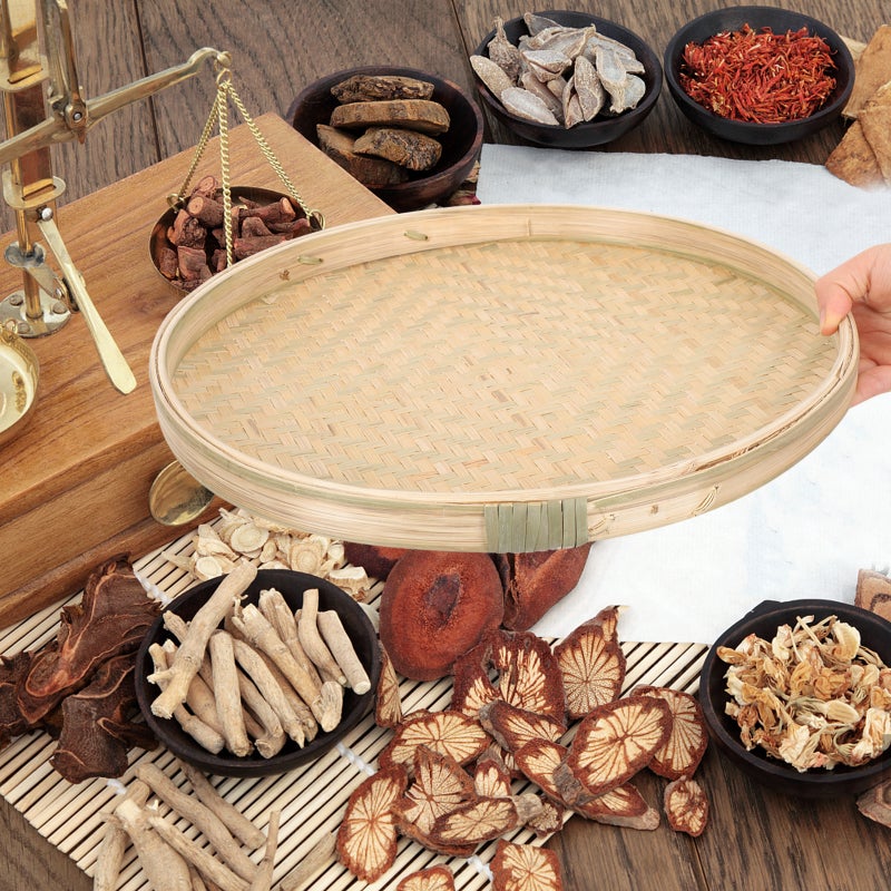 Woven Drying Tray Drying Food Fruit Basket Multi-functional Food Snacks Tray - Image 1