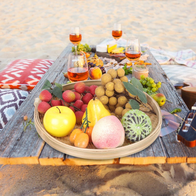 Woven Drying Tray Drying Food Fruit Basket Multi-functional Food Snacks Tray - Image 3