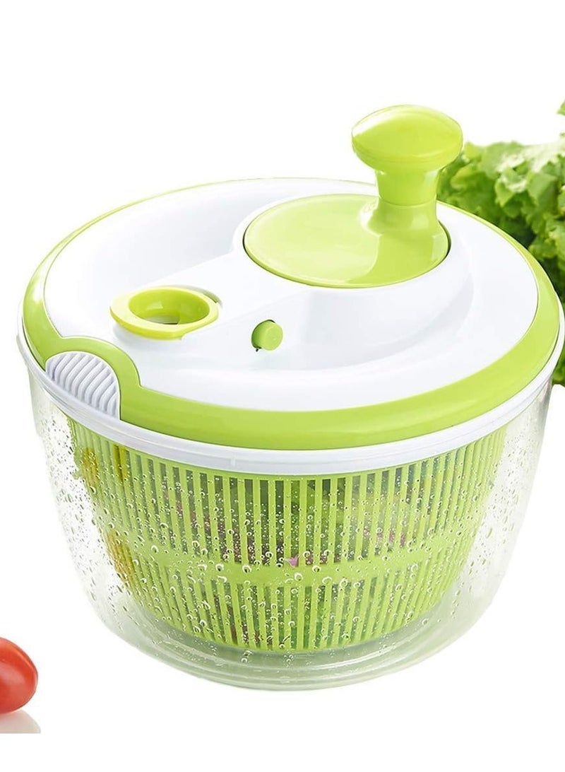 Gulf Trend Large Salad Spinner 5QT – BPA-Free Manual Lettuce Dryer & Vegetable Washer with Quick Dry Design, Easy Spin for Tastier Salads, Green - Image 1
