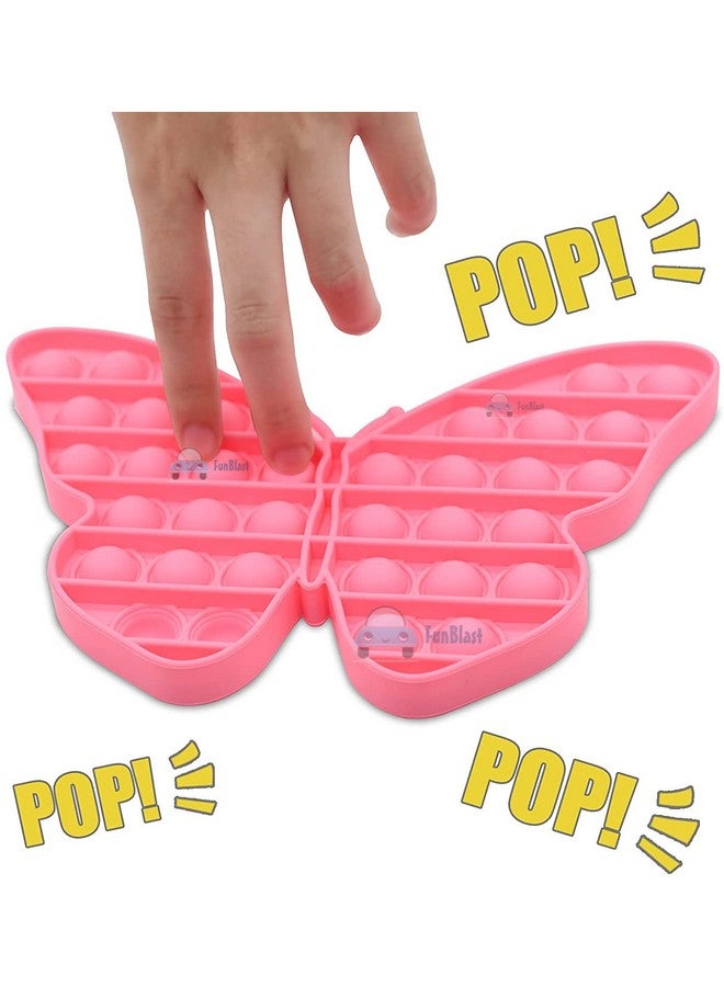 FunBlast Pop It - Popit Game, Poppet for Kids, Pop It Toy, Pop It Toys for Kids, Butterfly Pop It Toy, Pop It Fidget Toy, Pop It Big, Pop It for Girls, Pop It for Boys, Stress Relief Toys (Pack of 2 Pcs) - Image 3