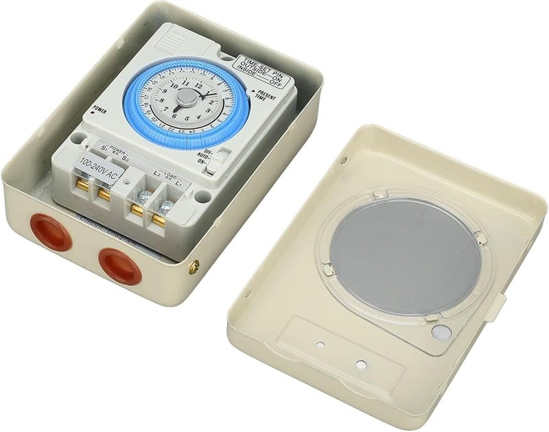 24 Hour Mechanical Timer Switch Iron Box Cover Battery Operated Industrial Production - Image 5
