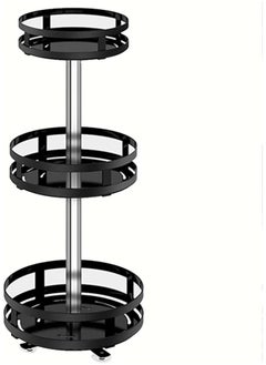 Generic 360 Rotating Condiments Metal Storage Rack Multi-Layer Condiments Turntable Spice Container Kitchen Supplies Rotatable Spice Rack Kitchen Storage Organizer  - Image 1