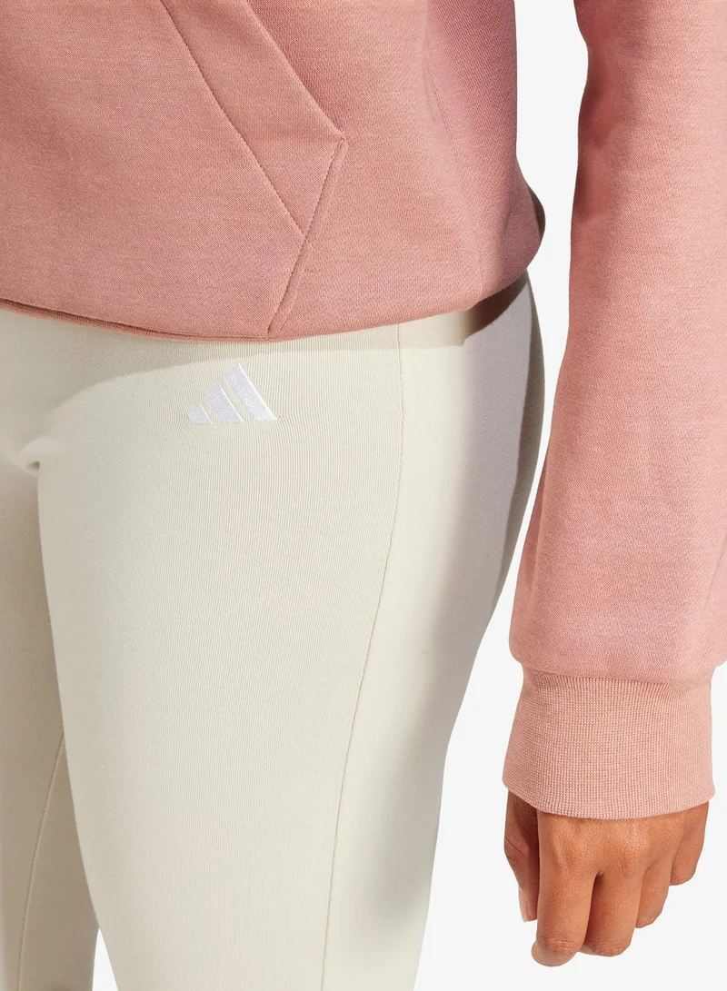 Adidas WONALU/WHITE Essential Small Logo Flared Leggings for Women | Best Price UAE