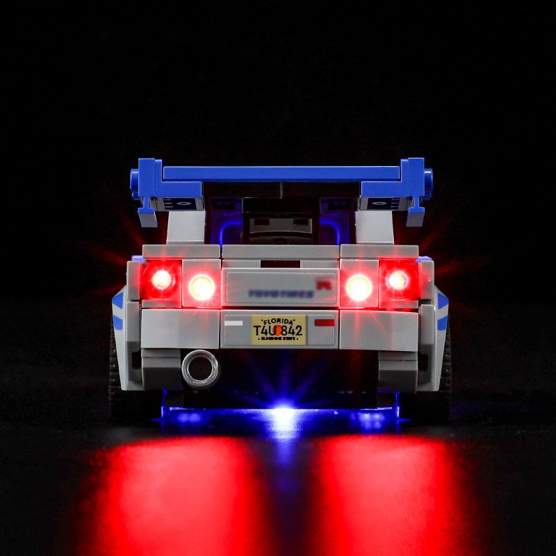 BRIKSMAX مجموعة إضاءة LED من BRIKSMAX لليغو-76917 2 سريع 2 غاضب نيسان سكايلاين GT-R (R34) - متوافقة مع نموذج كتل بناء ليغو - لا تشمل مجموعة ليغو - Image 4