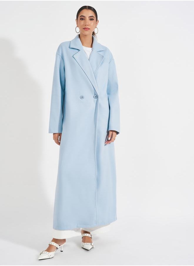 Styli - Regular Fit Maxi Length Wool Like Buttoned Coat - Image 1