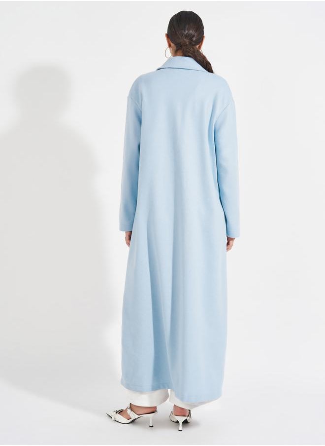 Styli - Regular Fit Maxi Length Wool Like Buttoned Coat - Image 1