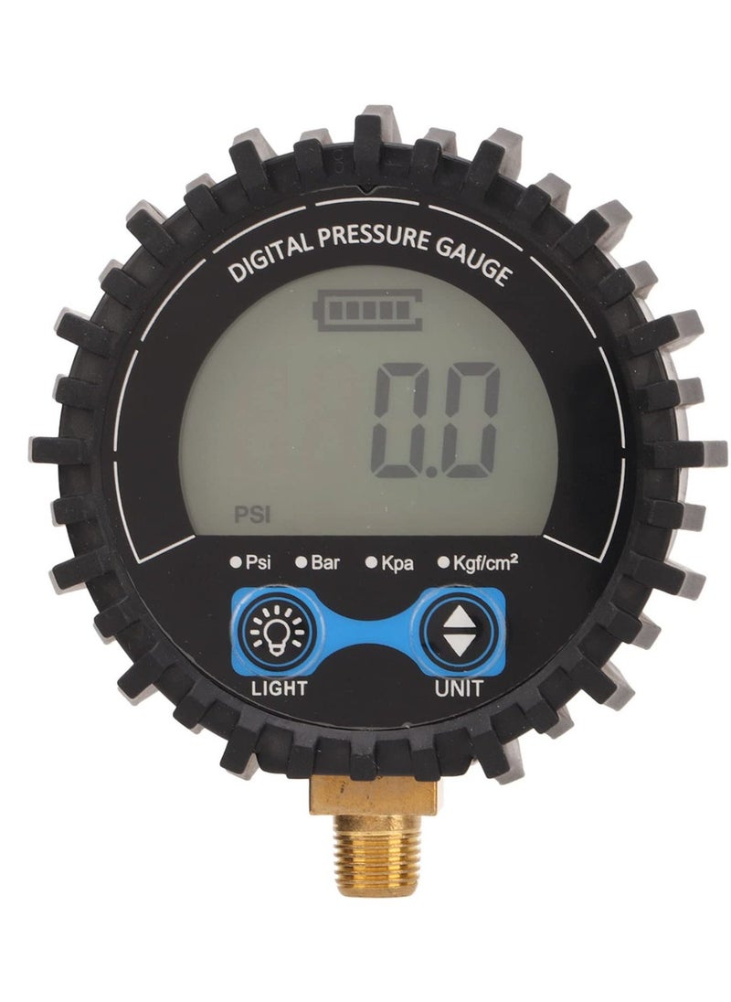 Loquat Digital Air Pressure Gauge with Large Screen Display, 1/8 Thread 10mm Tire Pressure Gauge, Inflatable, Accurate Measurement - Image 1