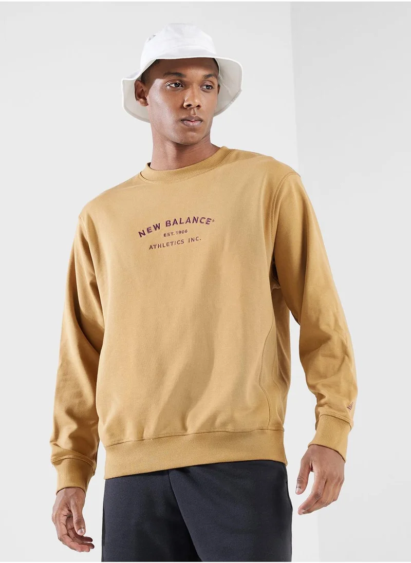 نيو بالانس Athletics French Terry Relaxed Arch Hoodie