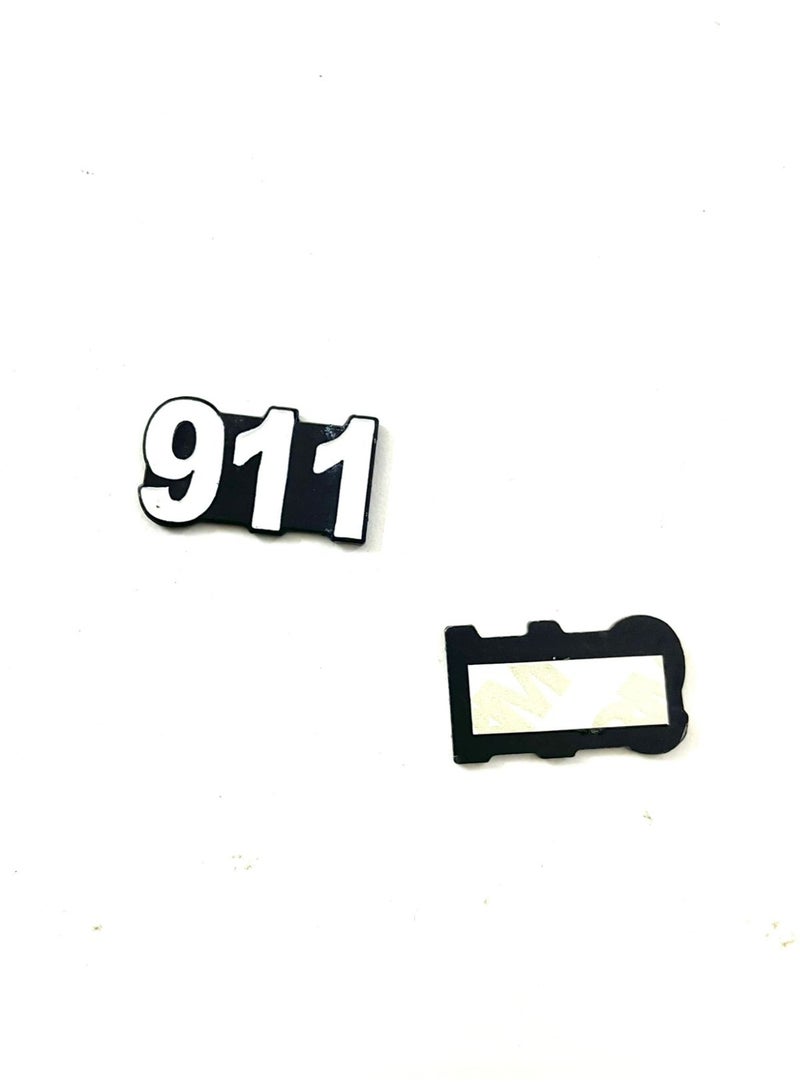 911 Logo Mobile Sticker High Quality 3D Metal Iron Mobile Phone Stickers - Image 1