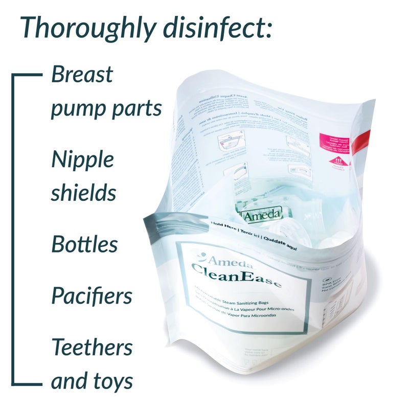 Ameda CleanEase Microwave Steam Sanitization Bags, 7 Count - Image 3