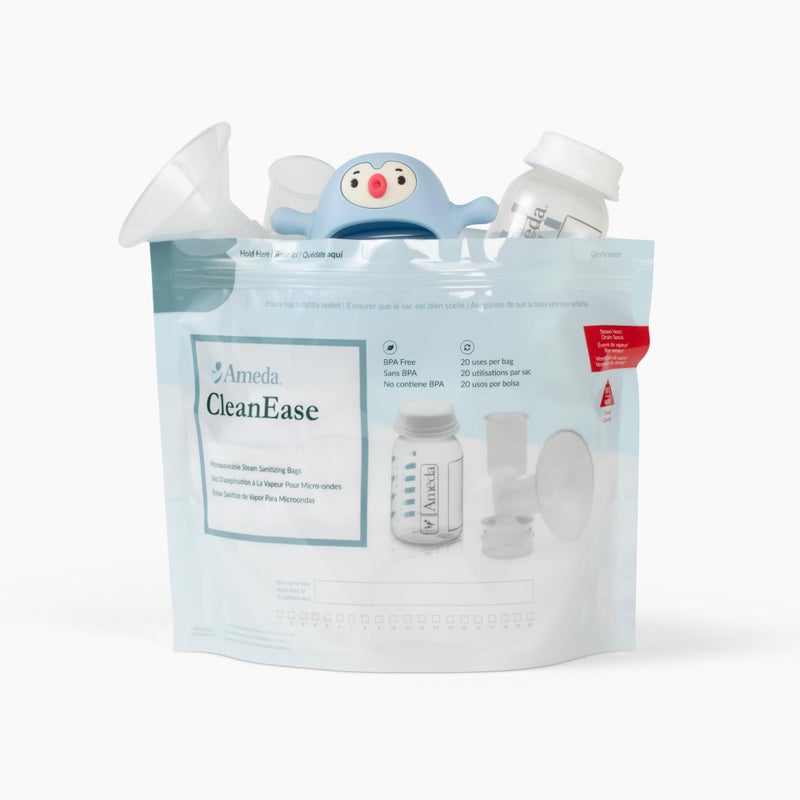 Ameda CleanEase Microwave Steam Sanitization Bags, 7 Count - Image 1