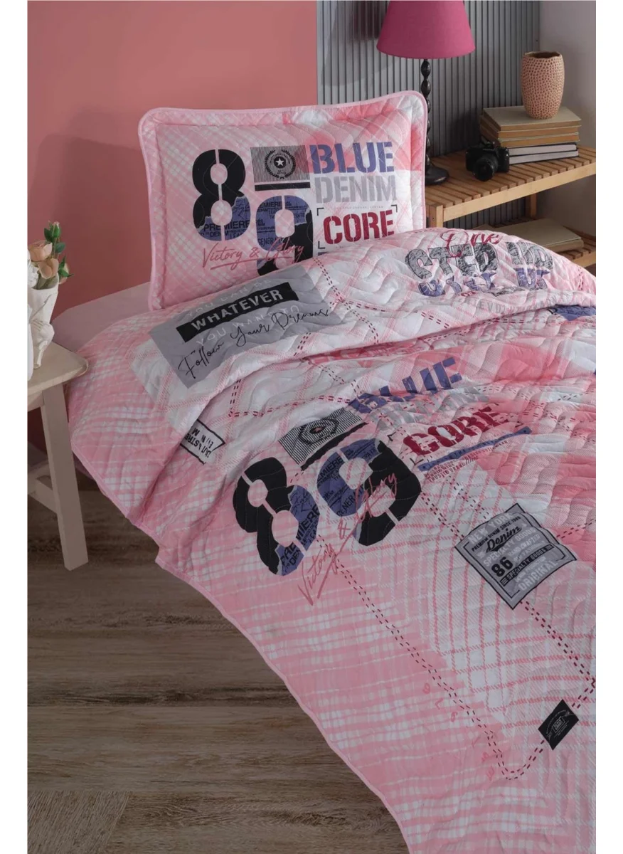 كلاسي Ranforce Bedspread Single Denim V1 Pink
