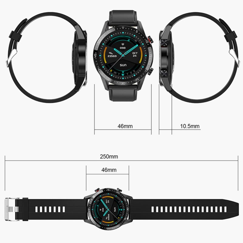 Smartwatch: 1.3-Inch HD Touchscreen Brown - Waterproof Design Fitness Tracker for Swimming Outdoor Activities Health Monitoring On-The-Go Use - Image 3