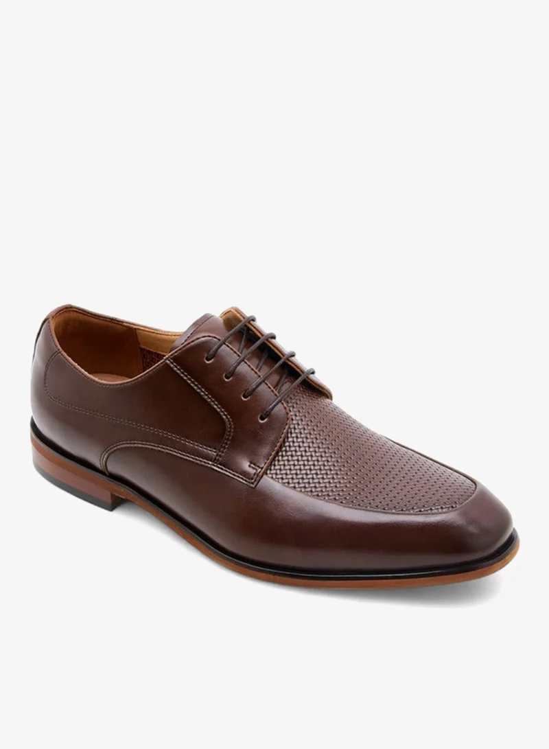 DUCHINI Men's Textured Lace-Up Derby Shoes