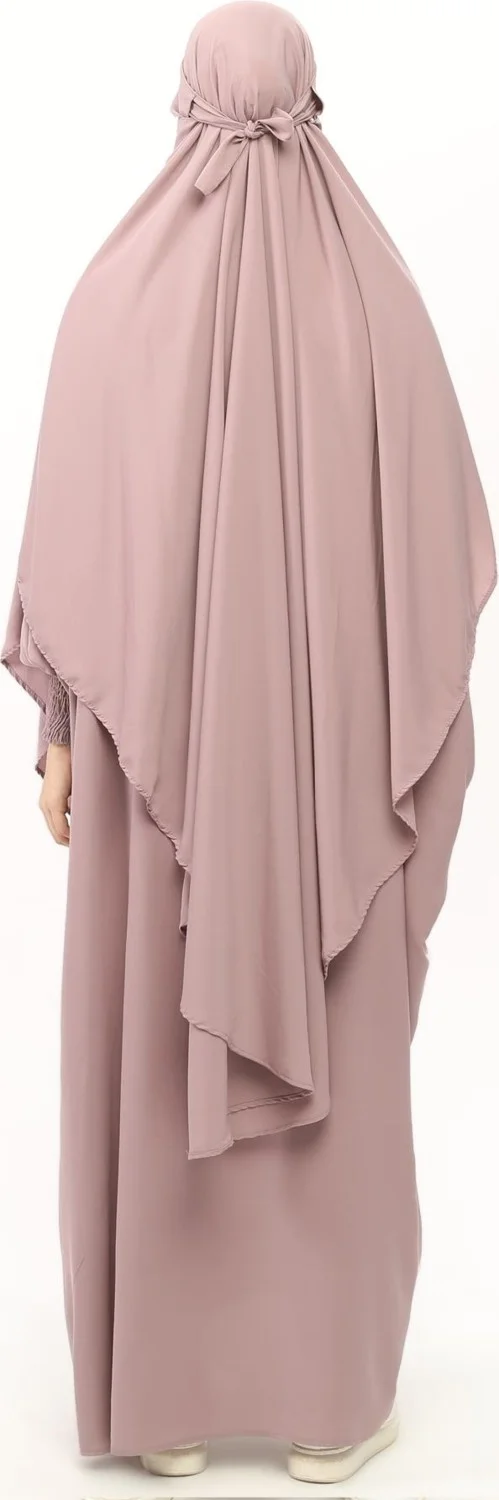 Altobeh Sultanbas Nikapli Chador Jilbab Khimar Abaya Elastic Sleeve Judge Collar Veiled Abaya Medina Silk