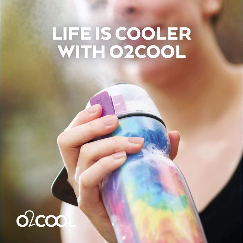 O2COOL Mist 'N Sip Misting Water Bottle 2-in-1 Mist And Sip Function With No Leak Pull Top Spout Reusable Sports Water Bottle - 20 oz (Artist) - Image 5