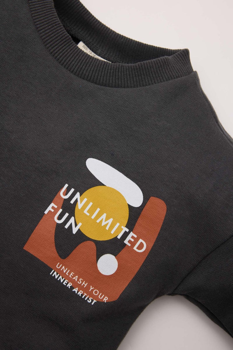 ديفاكتو طقم بيبي اولادي سويت شيرت وسويت بانتس - قطعتين - Image 5