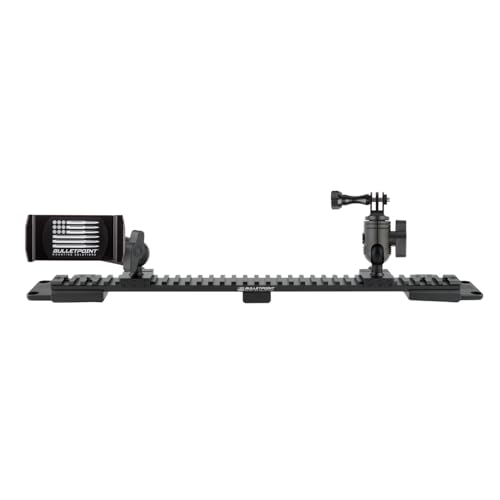 Bulletpoint Mounting Solutions Metal PicatinnyStyle Rail Device Mount with Universal Phone Holder Action Camera Mount Compatible with 2024 Jeep Wrangler JL Gladiator - Image 1