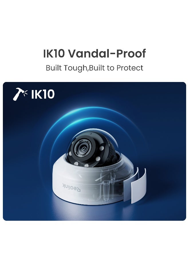 ريولينك Reolink Professional 4K PoE Security Camera Outdoor, 5X Optical Zoom, AI Video Search, Package Detection, IK10 Vandal-Proof, ReoNeura AI, Night Vision, RP-PCV8MZ - Image 4