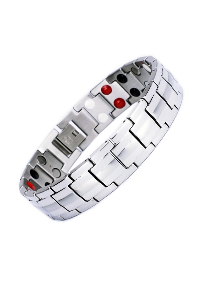 Fashionable Titanium Steel Men's Magnetic Health Band Bracelet 