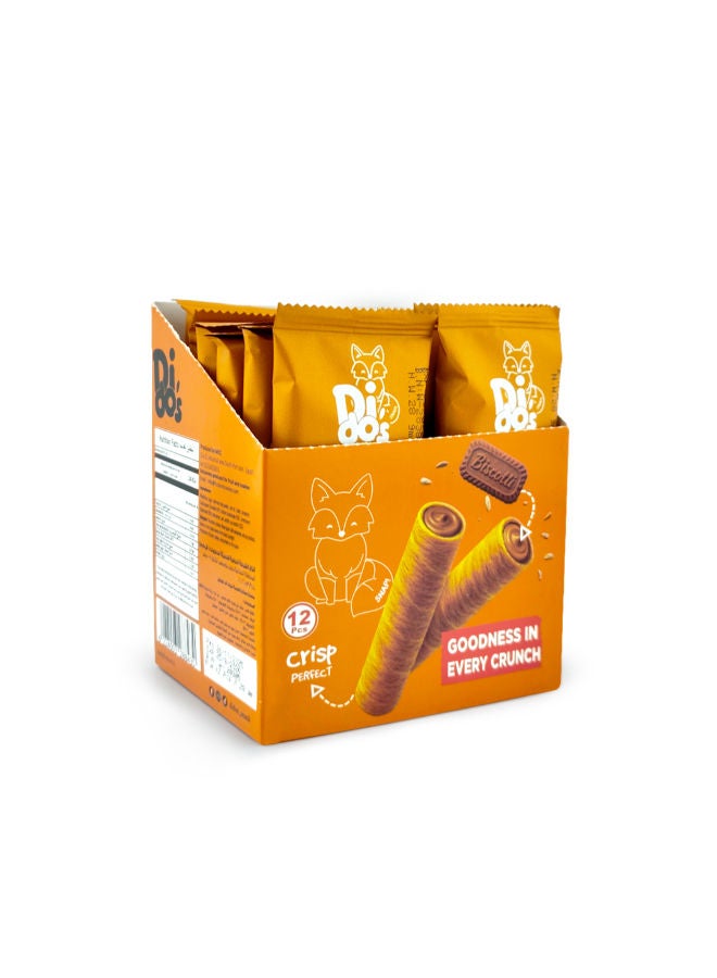 Biscotti Wafer Rolls -12 Pack-4 Pieces