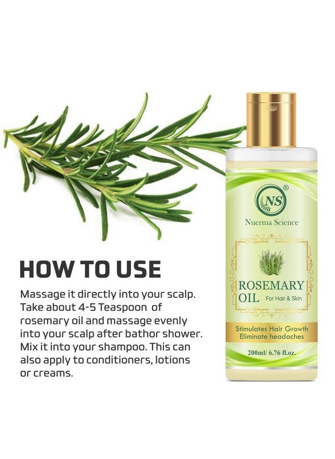 Nuerma Science - Rosemary Oil (Hair Oil) 400 Ml (Pack Of 2, 200 Ml Each) - Image 1