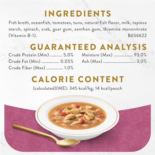 Fancy Feast Purina Fancy Feast Lickable Wet Cat Food Broth Topper Seafood Bisque and Accents of Real Crab - (Pack of 16) 1.4 oz. Pouches - Image 5