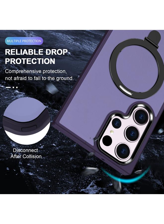 S-TOP Case For Samsung Galaxy S23 Ultra MagSafe Holder Skin-feel PC Hybrid TPU Phone Case - Image 2