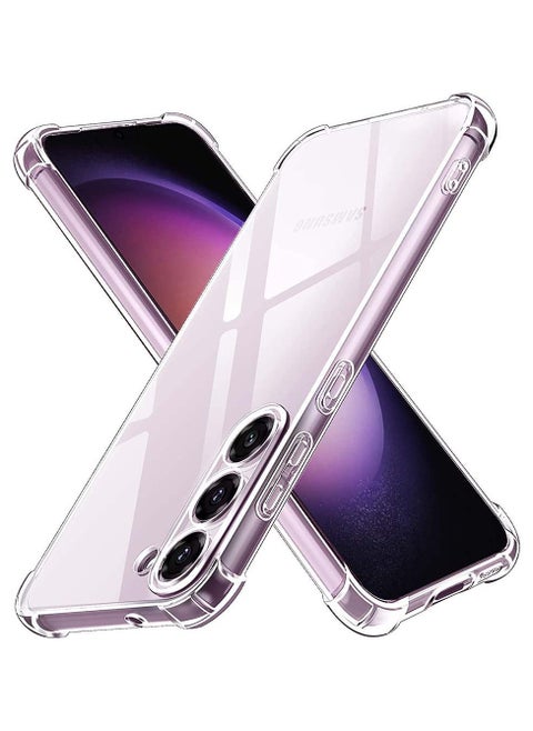 Galaxy S24 5G Clear Cover Case soft TPU Transparent Back Protective Case shock Absorbent Reinforced Bumper Corners for Galaxy S24 Clear