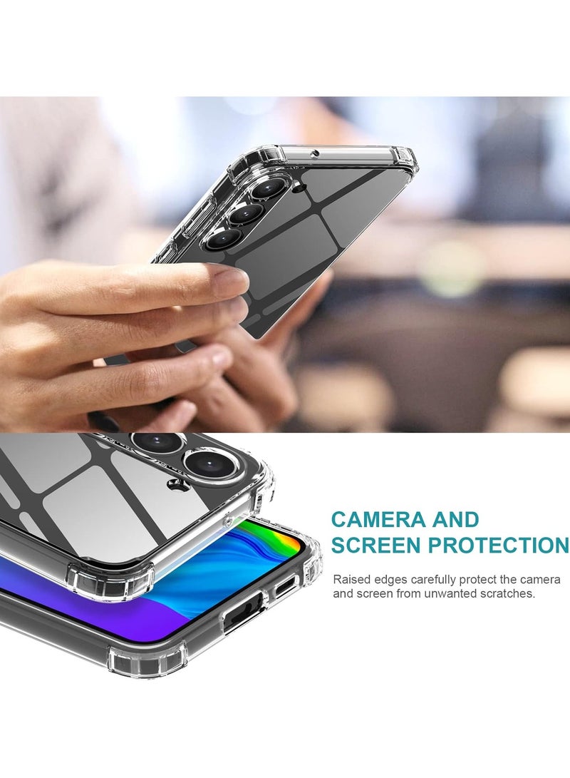 Galaxy S24 5G Clear Cover Case soft TPU Transparent Back Protective Case shock Absorbent Reinforced Bumper Corners for Galaxy S24 Clear - Image 5