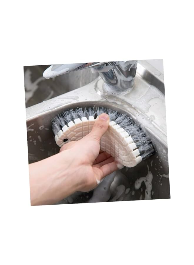 PROMASS مجموعة فرش تنظيف الأحواض متعددة الوظائف، 2 قطعة من فرش الإسفنج ذات المقبض الطويل لتنظيف المطبخ، فرشاة إسفنج الصابون لتنظيف الأواني الزجاجية، القدور، والأطباق - Image 3