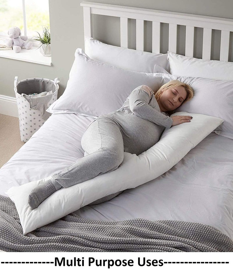 ATOOTFUSION Polyester Full Insert Body Pillow – Soft, Breathable Pillow for Side Sleepers (20 x 54 Inches, Large, White) - Image 2