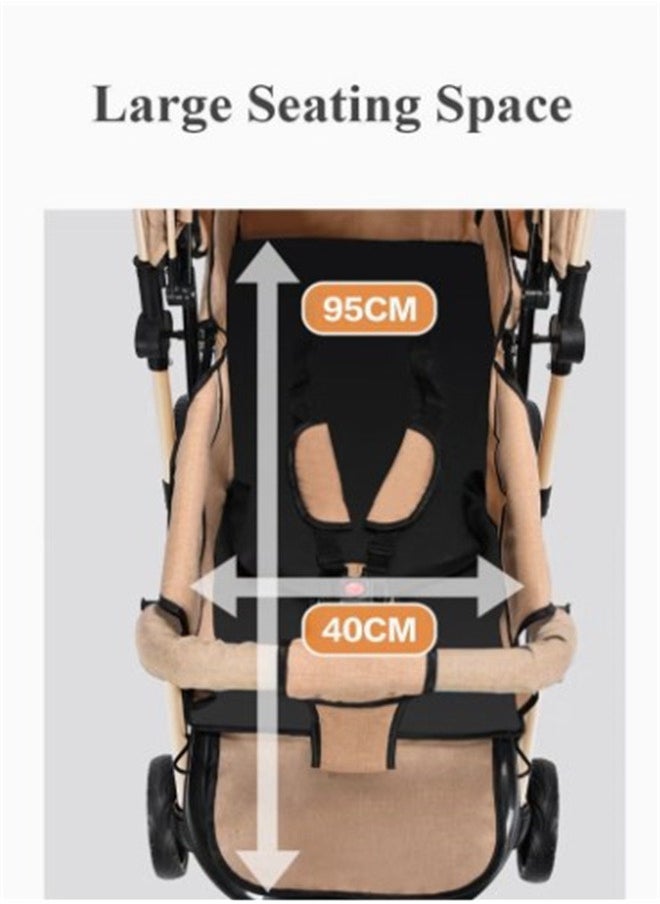 WinHolder Winholder ,Two Way Push Portable Infant Adjustable Foldable Baby Stroller, Push Stroller and Baby Cart With Handles, Safety Harness, Storage Basket, Stroller Tray And Cup Holder,To keep You Safe  - Image 5