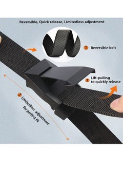 SYOSI Nylon Stretch Belt, Elastic Belt Men, Tactical Belt for Men, Stretch Golf Belt, Hiking Rigger Webbing Work Belt with Heavy Duty Quick Release Buckle, Jeans Woven Elastic Belt  - Image 4
