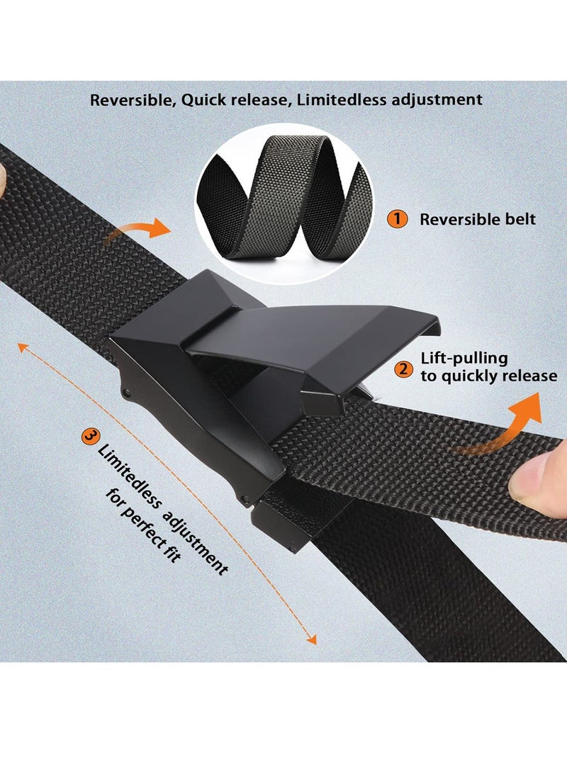 SYOSI - Nylon Stretch Belt, Elastic Belt Men, Tactical Belt for Men, Stretch Golf Belt, Hiking Rigger Webbing Work Belt with Heavy Duty Quick Release Buckle, Jeans Woven Elastic Belt - Image 1