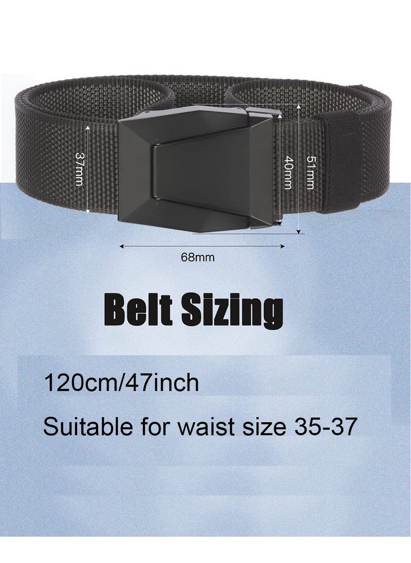 SYOSI - Nylon Stretch Belt, Elastic Belt Men, Tactical Belt for Men, Stretch Golf Belt, Hiking Rigger Webbing Work Belt with Heavy Duty Quick Release Buckle, Jeans Woven Elastic Belt - Image 1