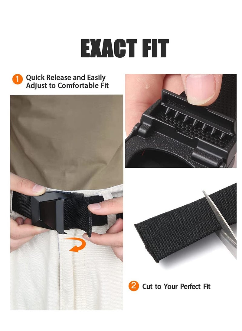 SYOSI - Nylon Stretch Belt, Elastic Belt Men, Tactical Belt for Men, Stretch Golf Belt, Hiking Rigger Webbing Work Belt with Heavy Duty Quick Release Buckle, Jeans Woven Elastic Belt - Image 1