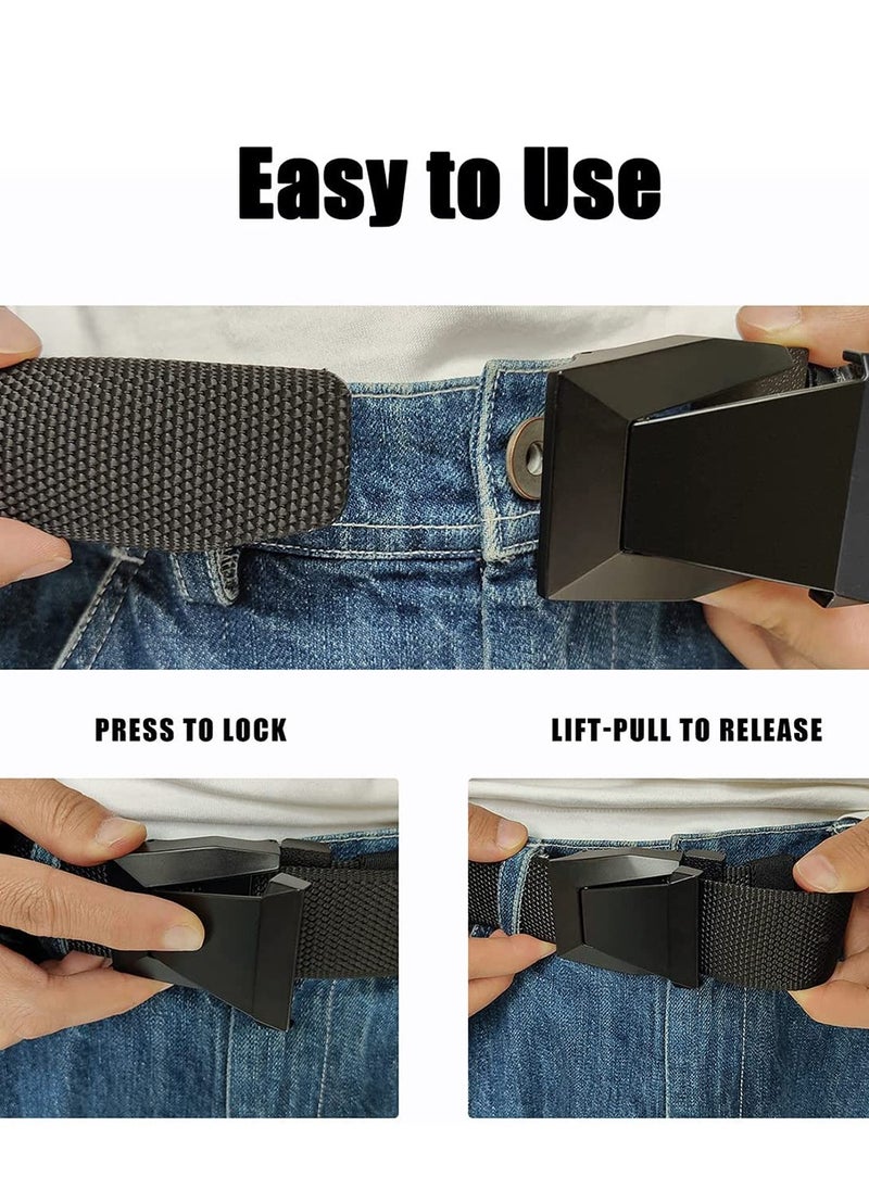 SYOSI - Nylon Stretch Belt, Elastic Belt Men, Tactical Belt for Men, Stretch Golf Belt, Hiking Rigger Webbing Work Belt with Heavy Duty Quick Release Buckle, Jeans Woven Elastic Belt - Image 1