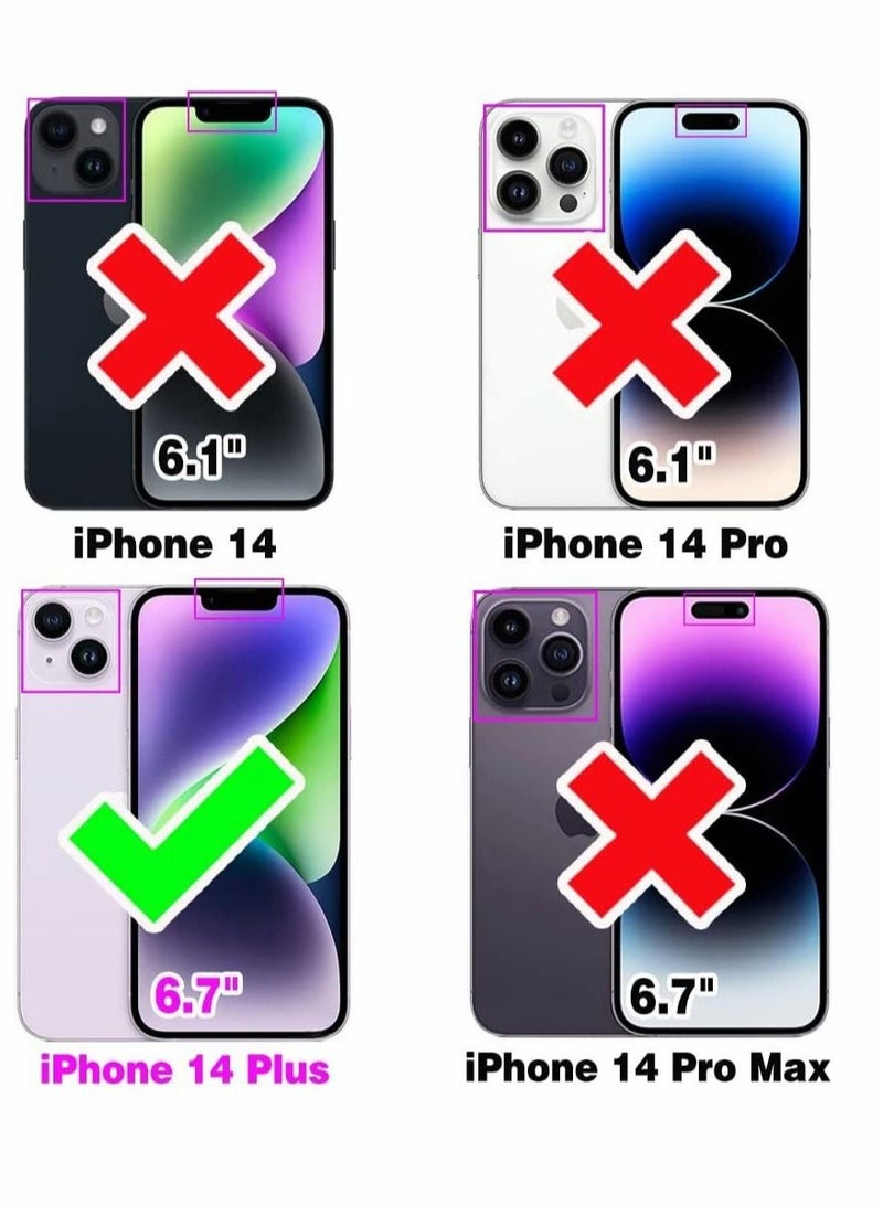 Captaintech Phone Case for iPhone 14 Plus 6.7 inch with Slide Camera Cover Card Holder Hard Ring Stand Hybrid Kickstand Cell Accessories for iPhone 14+ for iPhone14Plus 5G i14 + for iPhone14 14Plus, Green - Image 2