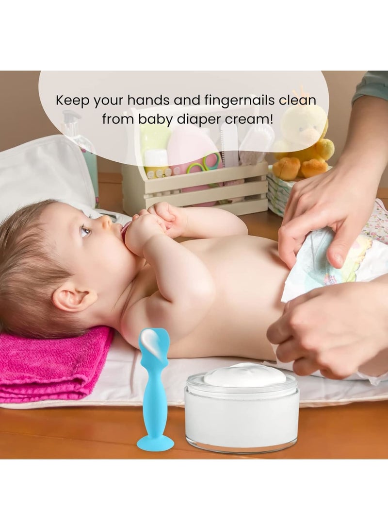 SOLARAE Baby Brush Diaper Cream Applicator for Diaper Rashes, Soft Flexible Silicone Bum Brush Newborn and Baby Essentials, Gift Idea for Baby Shower and New Mom (Style 2) - Image 3