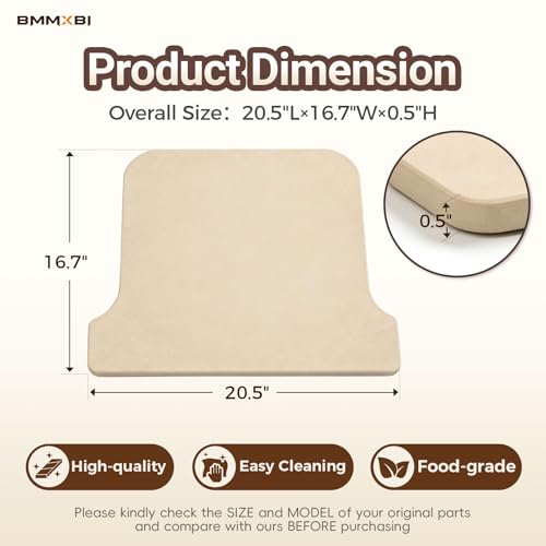 BMMXBI Cordierite Stone Baking Board Replacement for Ooni Koda 16 Gas Pizza Oven, Pizza Stone for Ooni 16 Pizza Oven, Pizza Baking Board Replacement for Ooni Koda 16, Ceramic Baking Stone Accessories - Image 2
