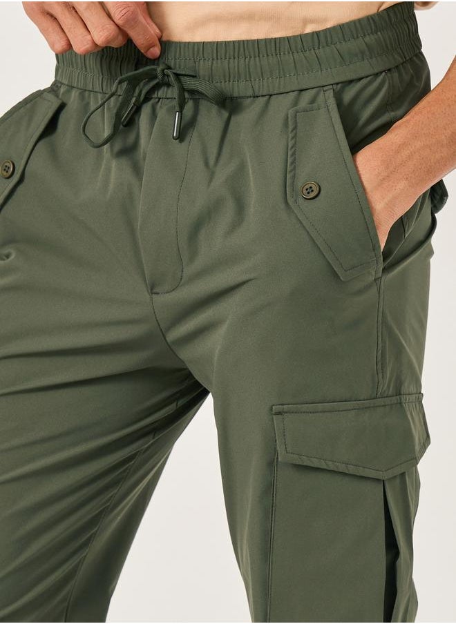Fort Collins Men Solid Straight Leg Cargo Pants  - Image 3