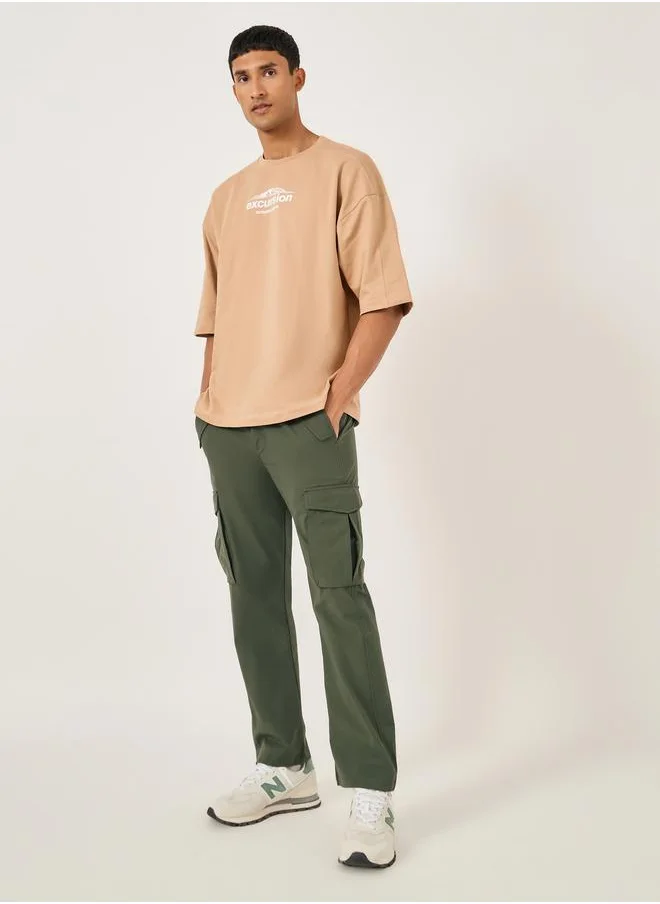 فورت كولينز Men Solid Straight Leg Cargo Pants