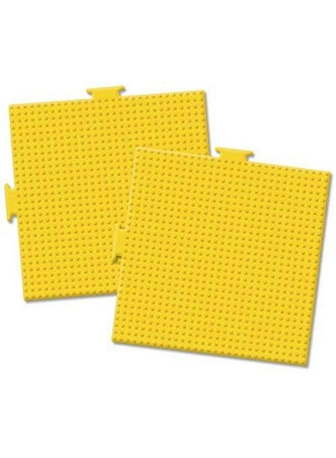Perler Beads Yellow Square Pegboards, 2pc, 5.7'' L x 5.7'' H, Small - Image 2