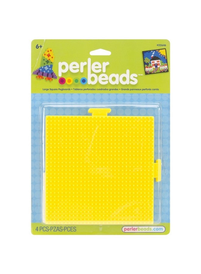 Perler Beads Yellow Square Pegboards, 2pc, 5.7'' L x 5.7'' H, Small - Image 1