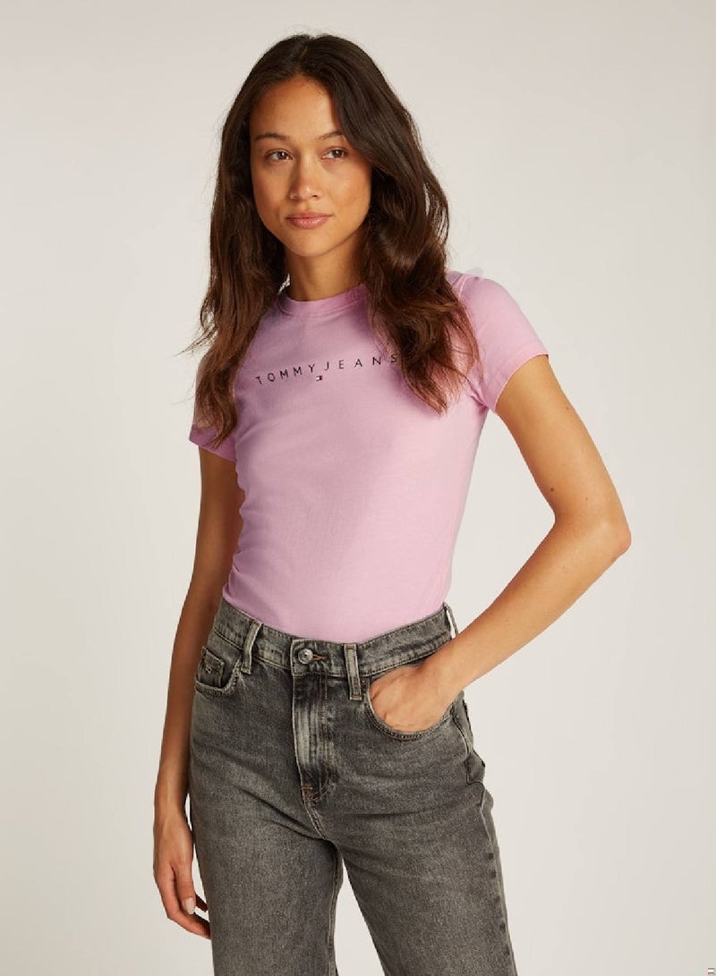 TOMMY JEANS Logo Slim Fit T-Shirt - Image 1