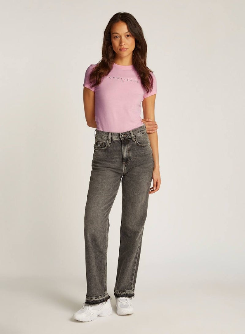 TOMMY JEANS Logo Slim Fit T-Shirt - Image 2